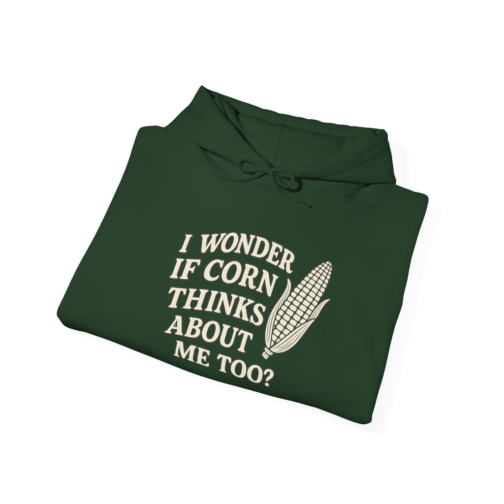 I WONDER if corn things about me too? Farm Swag sweatshirtCorn Farmer Unisex Hoodie Sweatshirt, Agriculture Gift, Rural Homestead Clothing, Country Harvest Apparel, Farmer