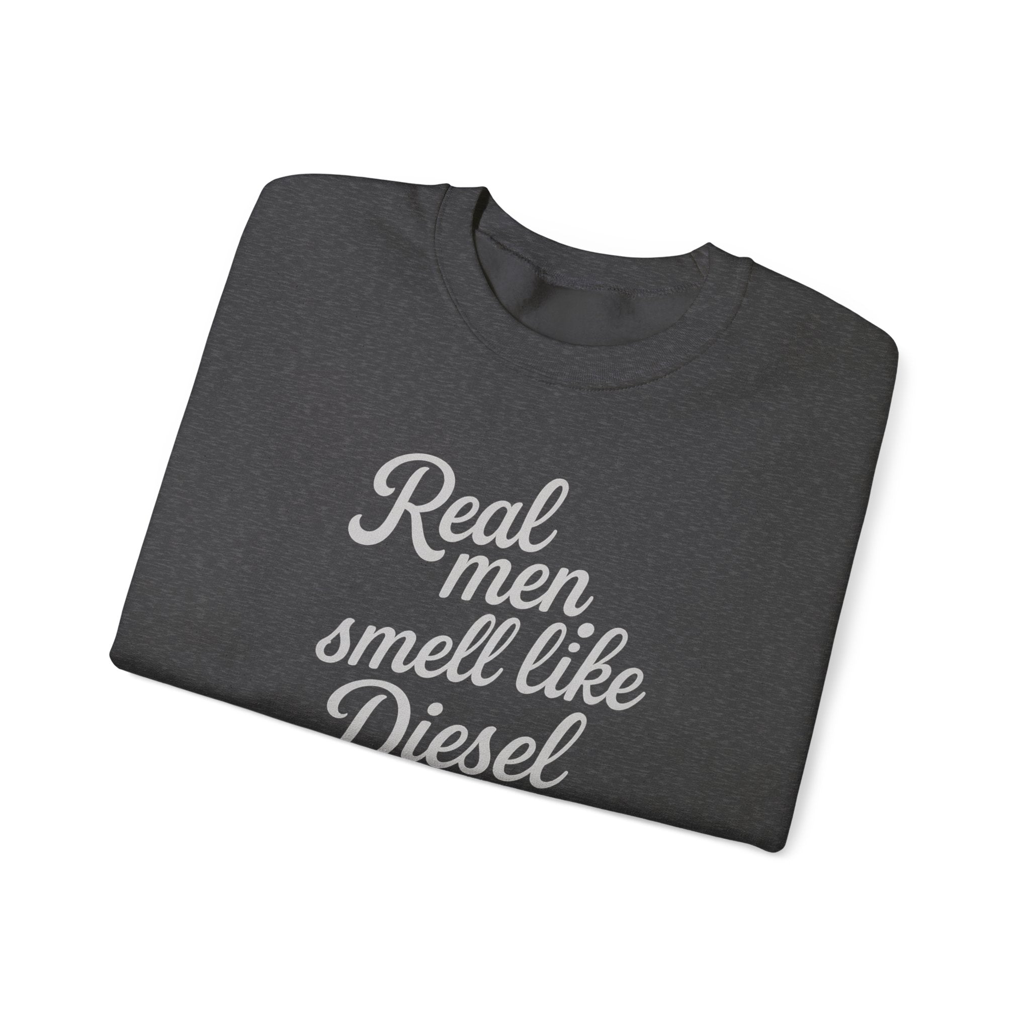 Real men smell like diesel farm wife sweatshirt with QR code on sleeve