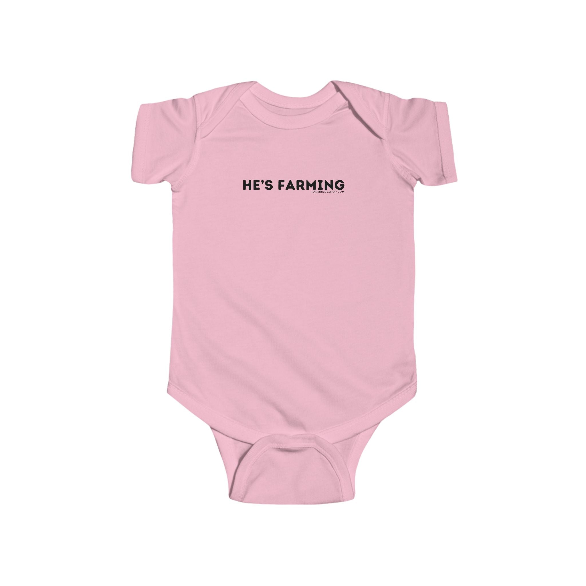 HE'S FARMING.  Cute Infant Fine farm Jersey Bodysuit