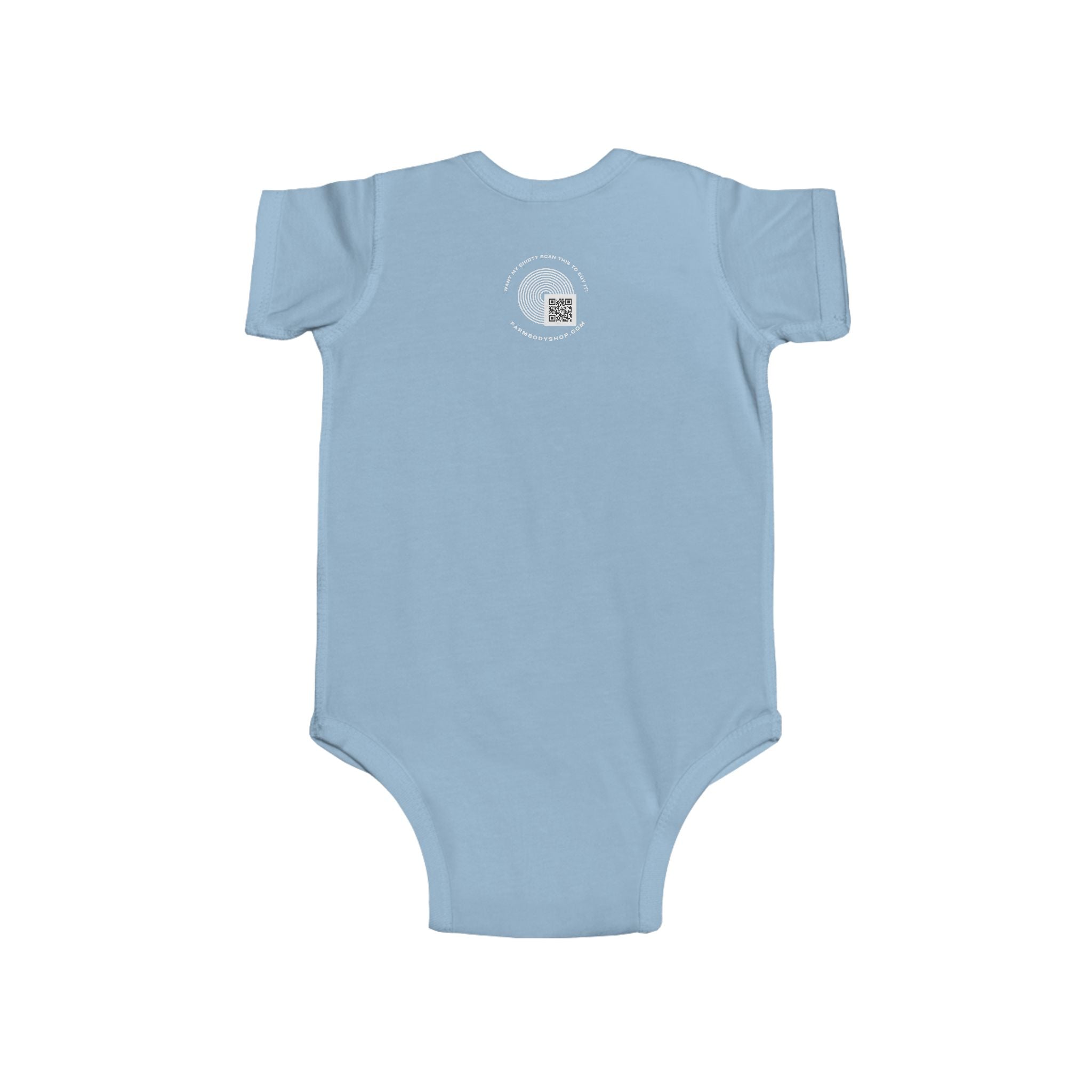 HE'S FARMING.  Cute Infant Fine farm Jersey Bodysuit