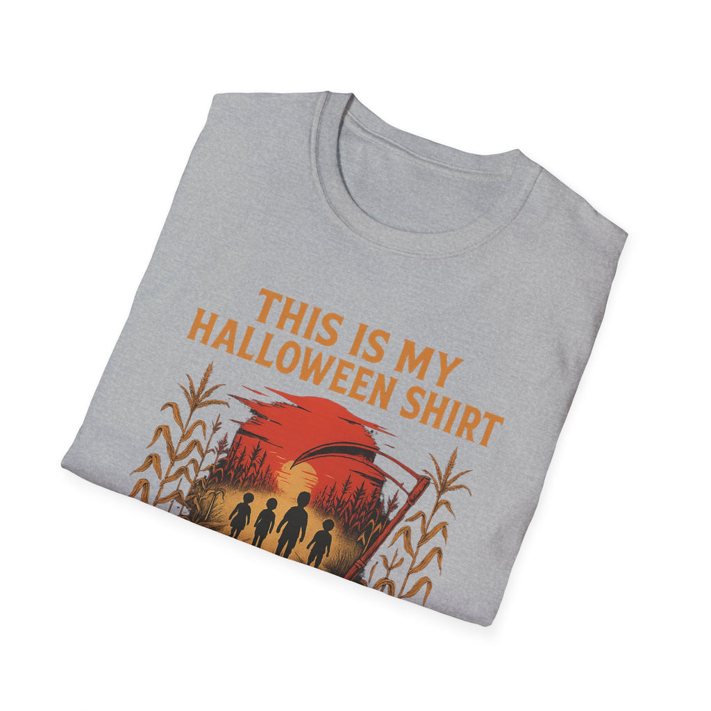 Halloween corn shirt Unisex Softstyle  farmer T-Shirt children of the corn
