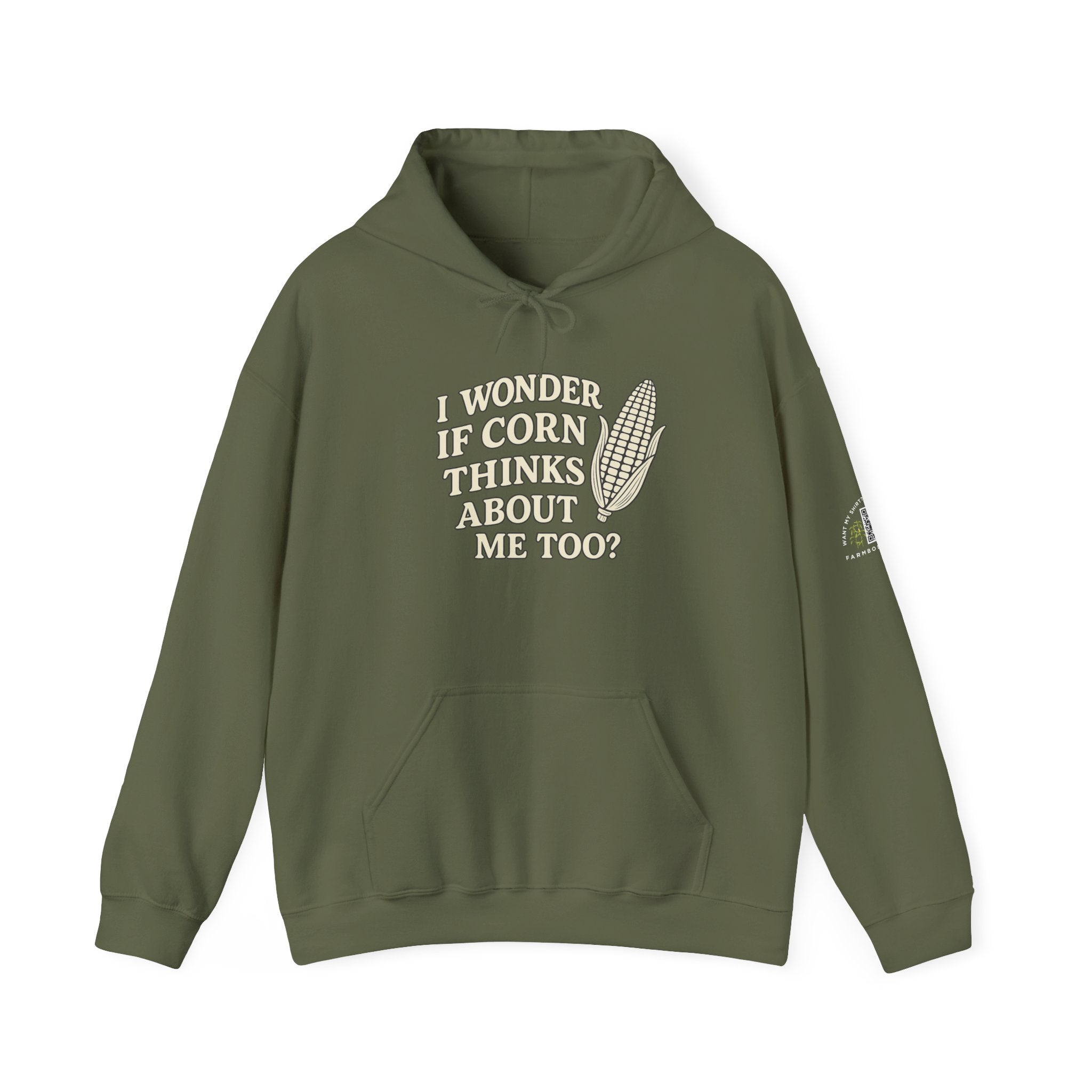I WONDER if corn things about me too? Farm Swag sweatshirtCorn Farmer Unisex Hoodie Sweatshirt, Agriculture Gift, Rural Homestead Clothing, Country Harvest Apparel, Farmer