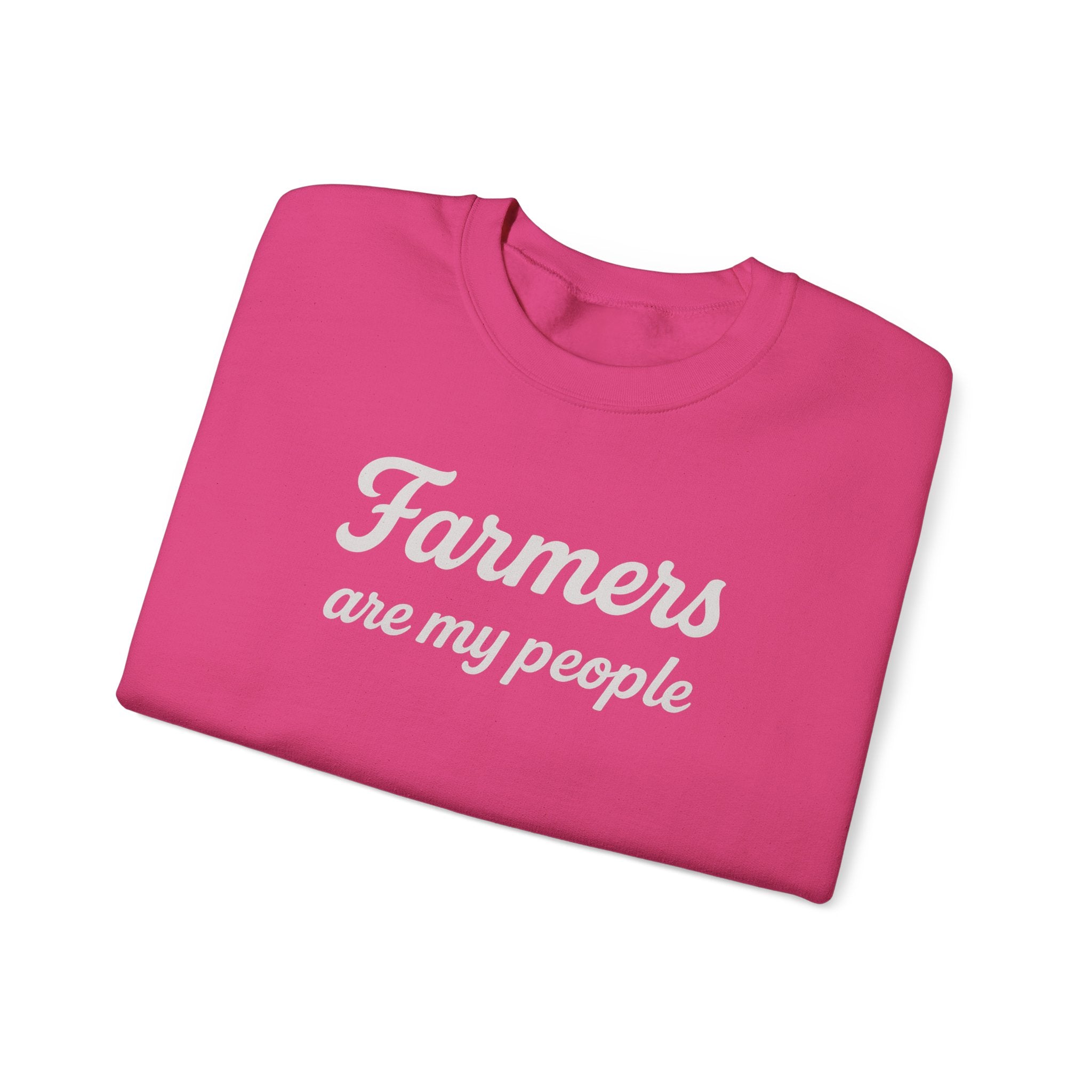 Farmers are my people farm wife sweatshirt with QR code on sleeve