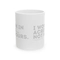 Farmer's Mug, Fun Farming Coffee Cup Gift, Rural Living Tea Mug, Farm Life Agriculture Gift, Ceramic Coffee Cup, Acres Not Hours Mug