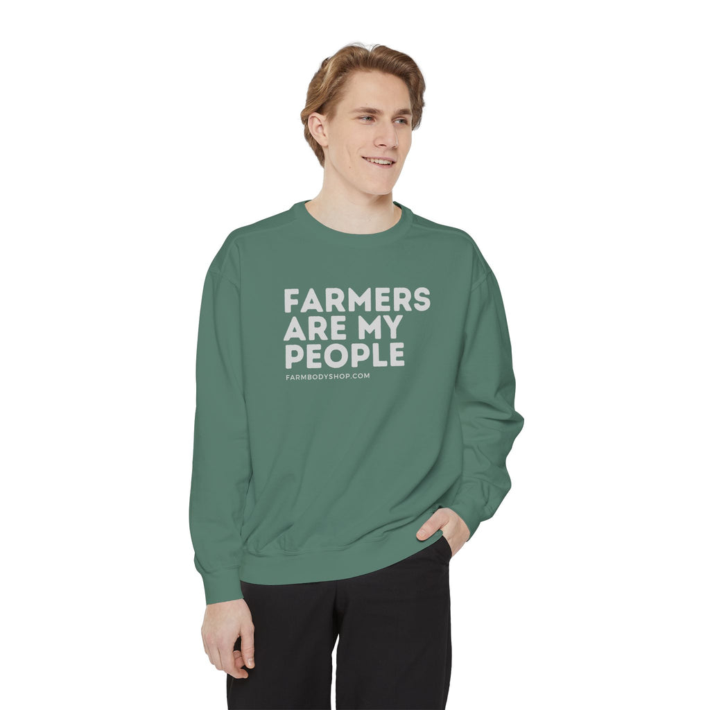 Farmers are my people Unisex Garment-Dyed Sweatshirt