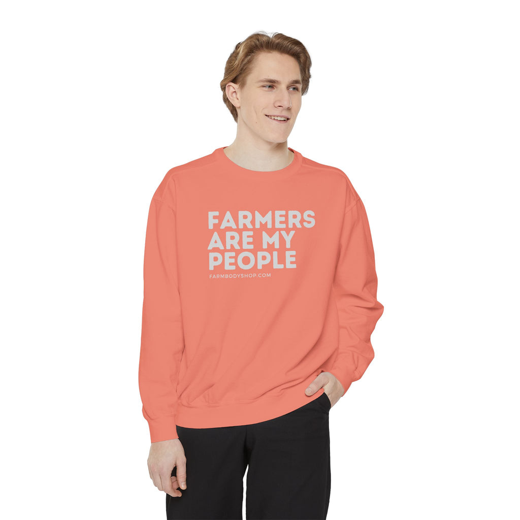 Farmers are my people Unisex Garment-Dyed Sweatshirt