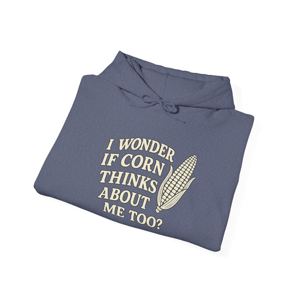 I WONDER if corn things about me too? Farm Swag sweatshirtCorn Farmer Unisex Hoodie Sweatshirt, Agriculture Gift, Rural Homestead Clothing, Country Harvest Apparel, Farmer