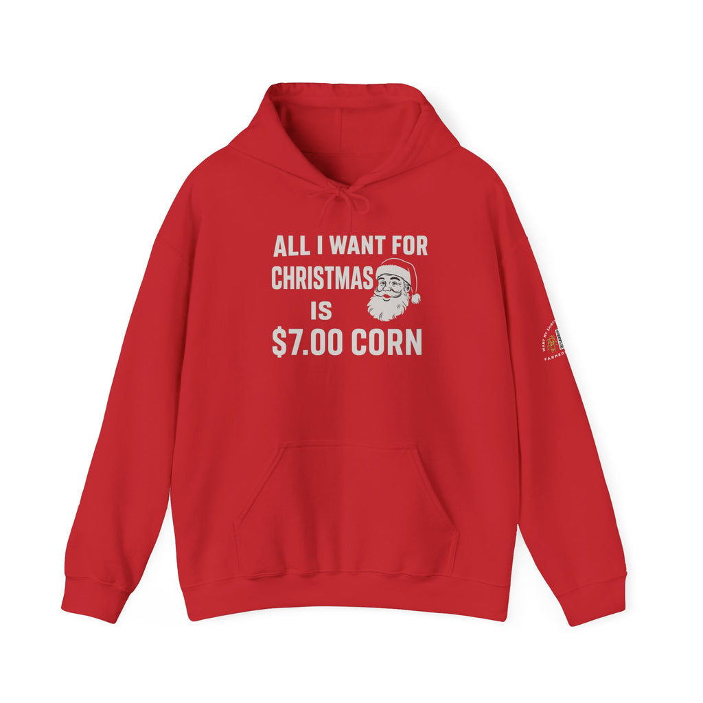 Christmas Farmer 7 dollar corn Hoodie Agriculture Gift Idea