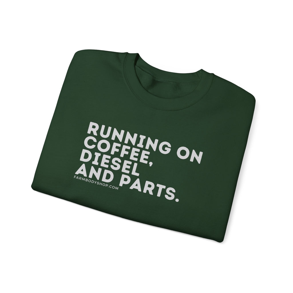 Harvest Coffee Diesel Funny Farming Crewneck Sweatshirt, Farmer Gift, Farm Life Shirt, Agriculture Apparel, Coffee Lover Gift