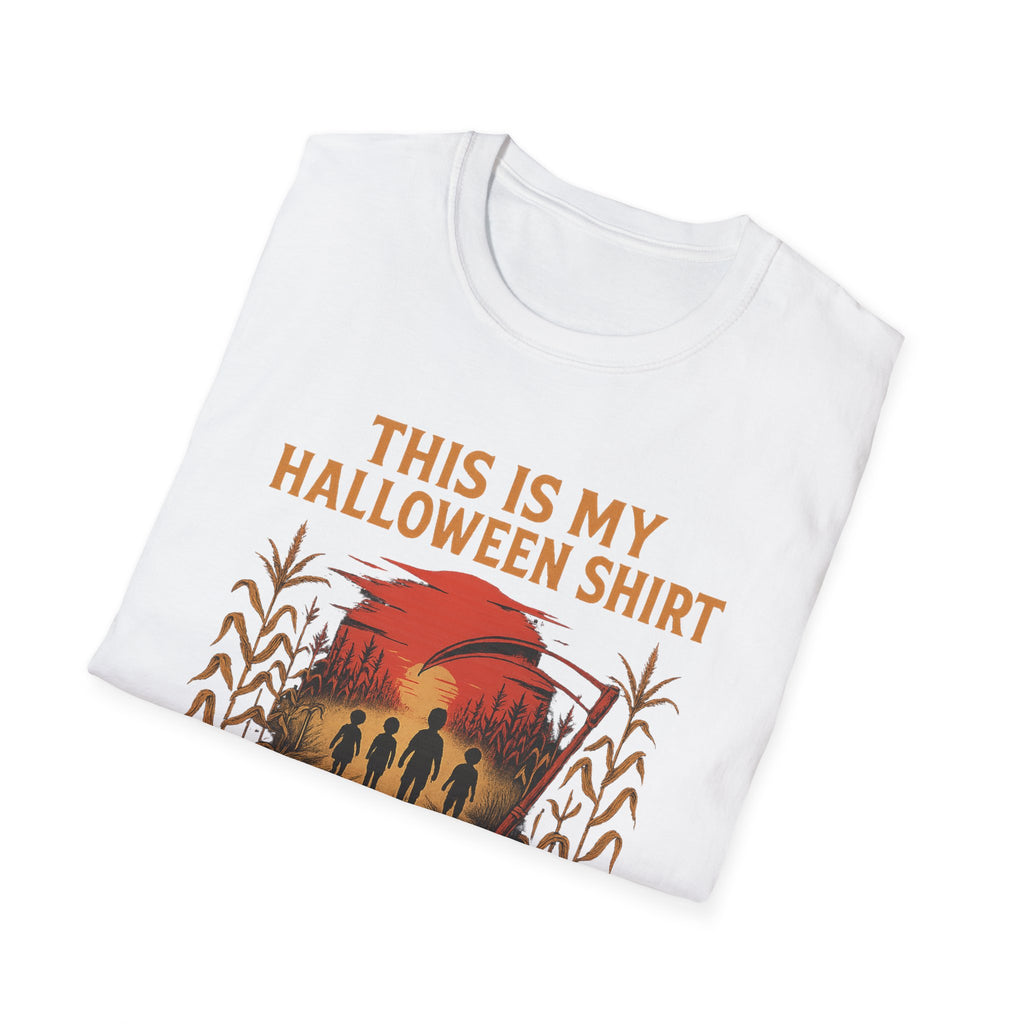Halloween corn shirt Unisex Softstyle  farmer T-Shirt children of the corn