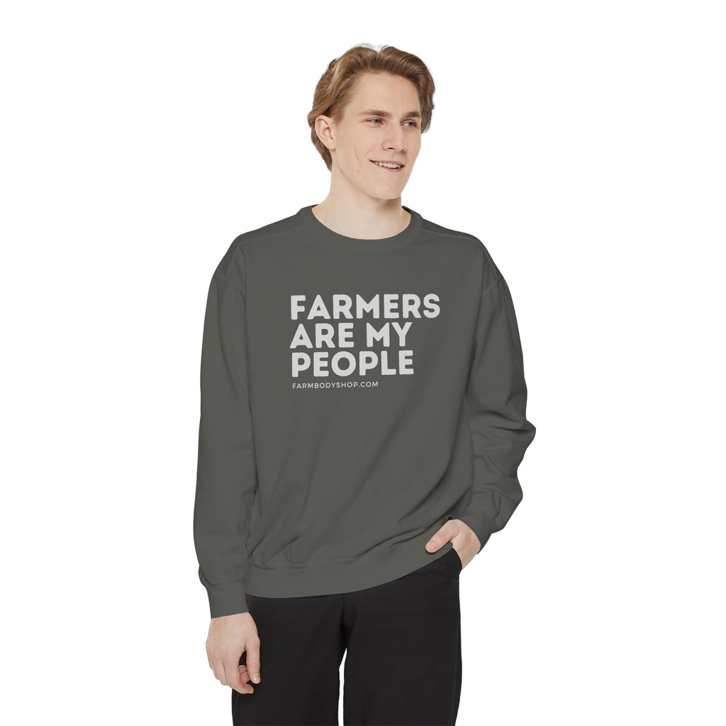 Farmers are my people Unisex Garment-Dyed Sweatshirt