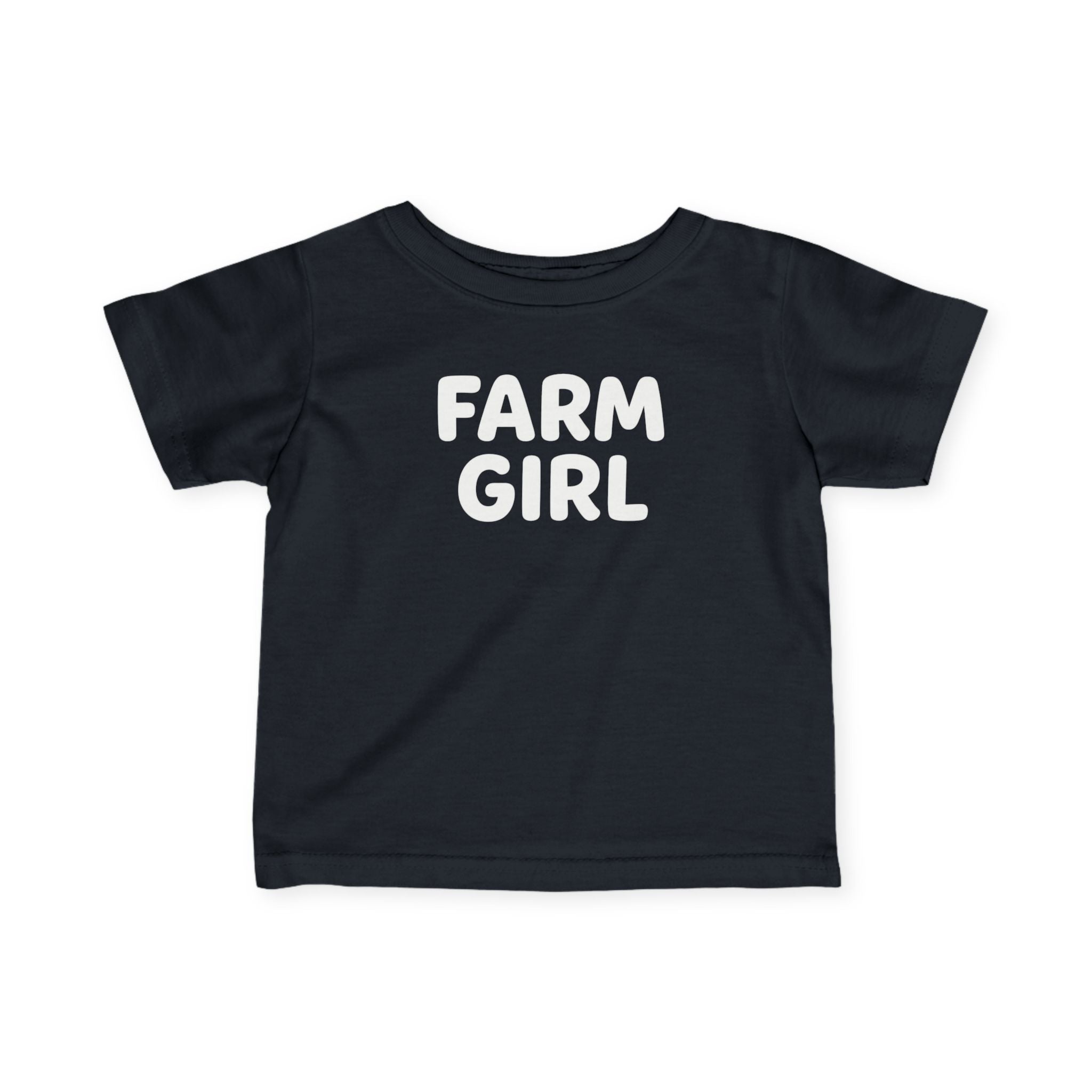 T-Shirt - Cute Pink Farm Girl Tee for Girls