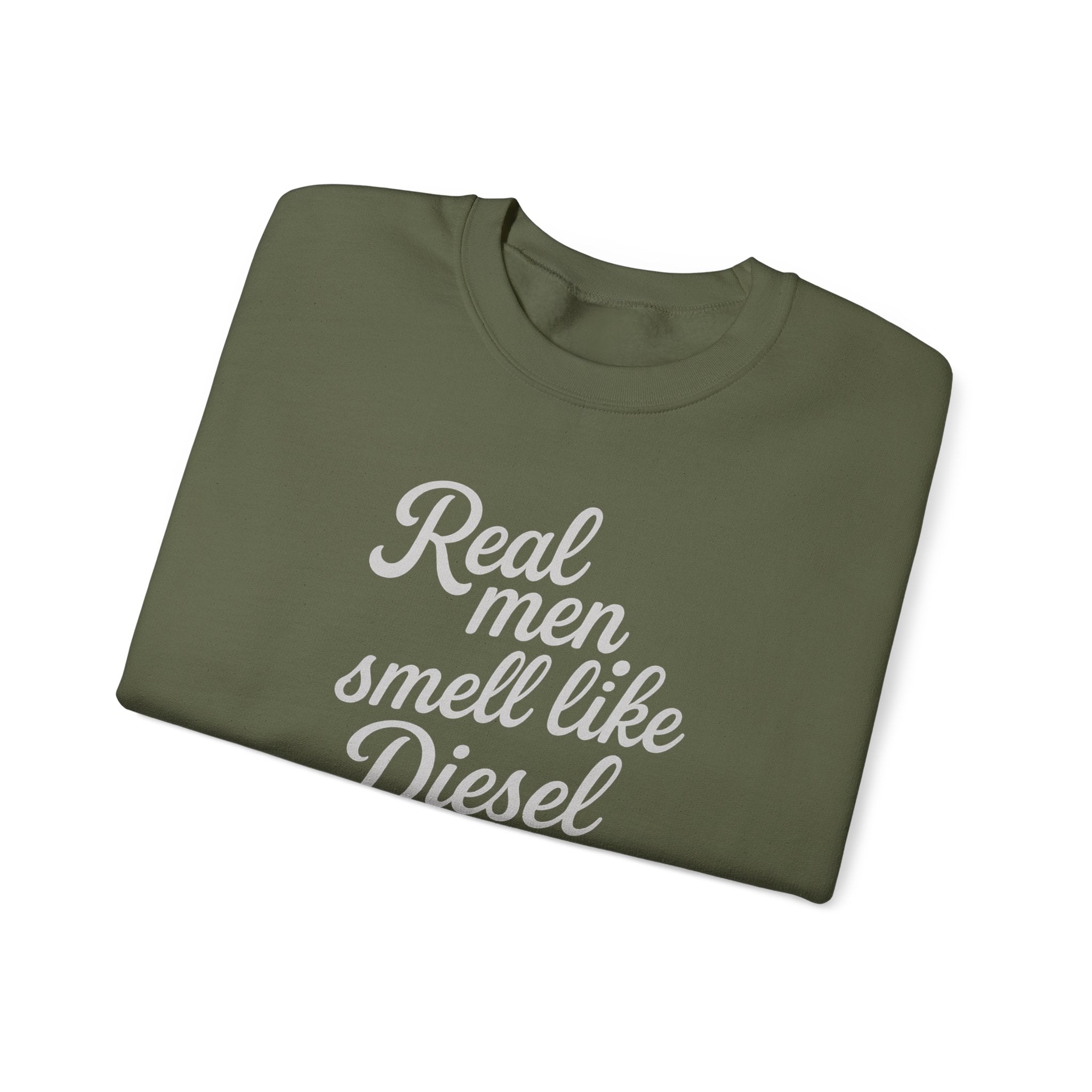 Real men smell like diesel farm wife sweatshirt with QR code on sleeve