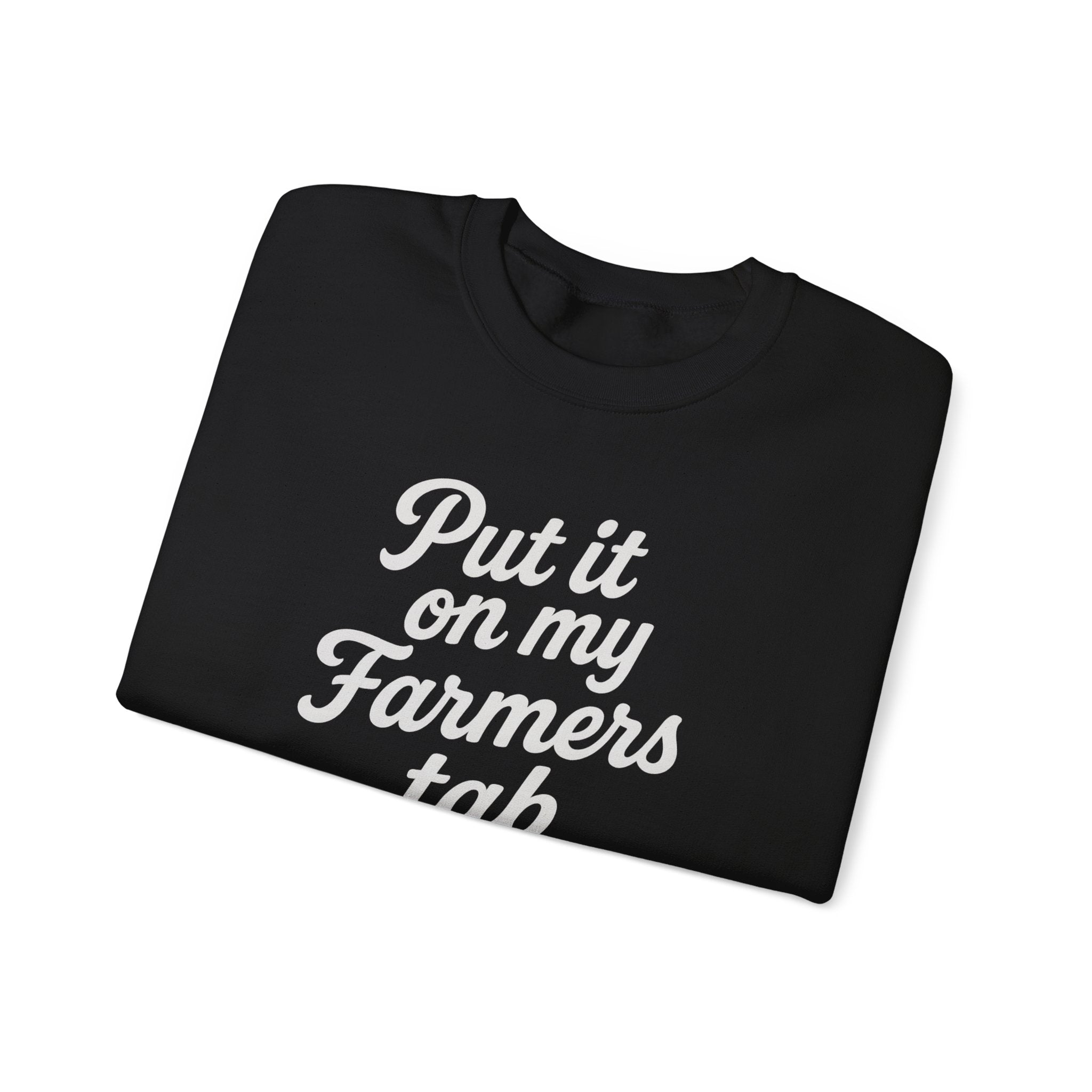 Put it on my farmers tab farm wife sweatshirt with QR code on sleeve