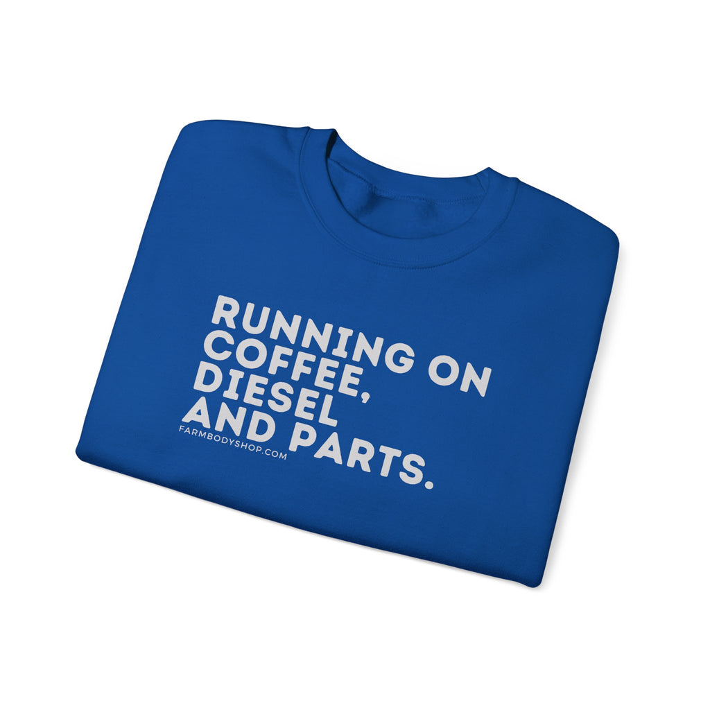 Harvest Coffee Diesel Funny Farming Crewneck Sweatshirt, Farmer Gift, Farm Life Shirt, Agriculture Apparel, Coffee Lover Gift