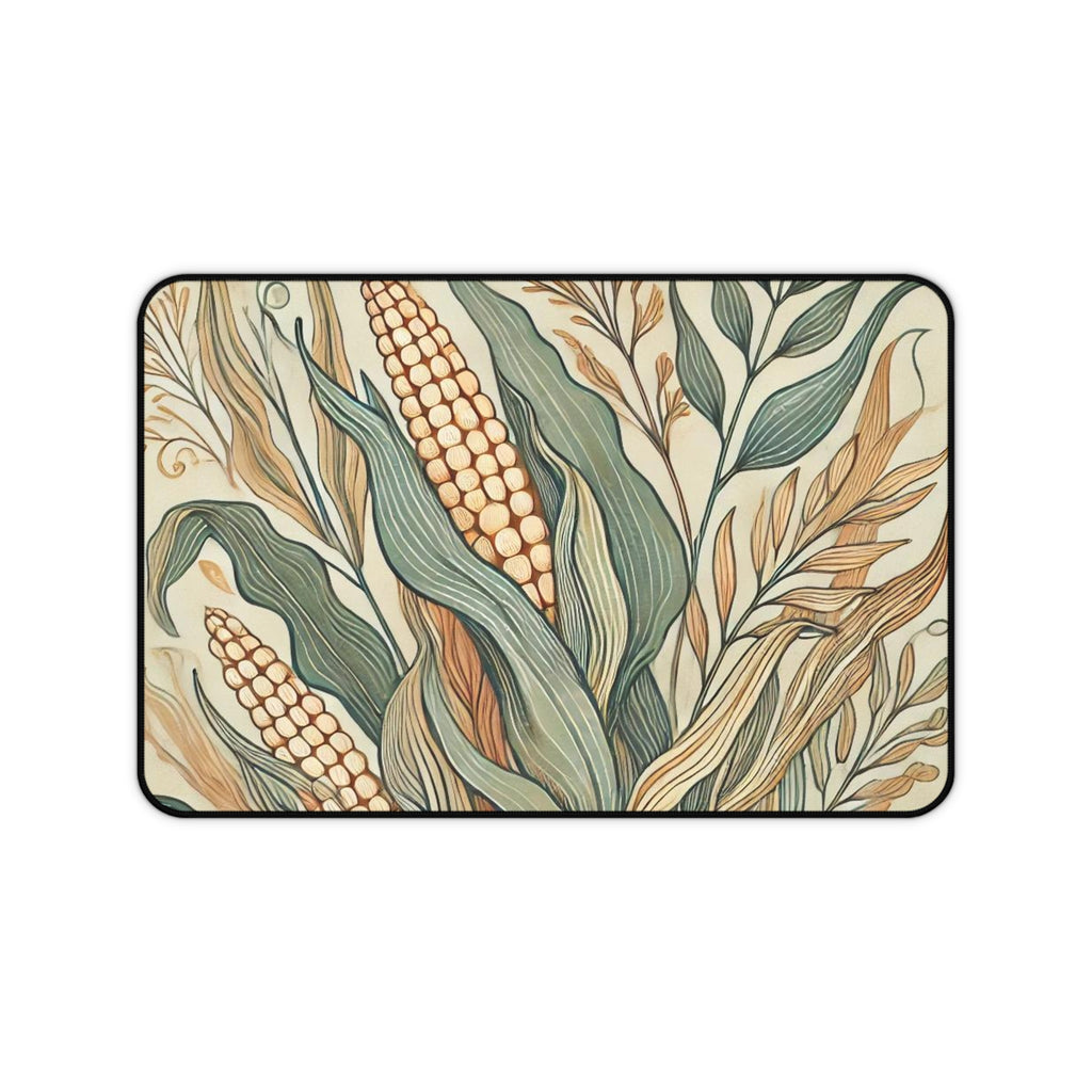 Boho Corn Farming Desk Mat, Christmas Decor Gift for Farmer, Computer Work Mat, Holiday Office Desk Accessory, Rustic Farmhouse Desk Decor