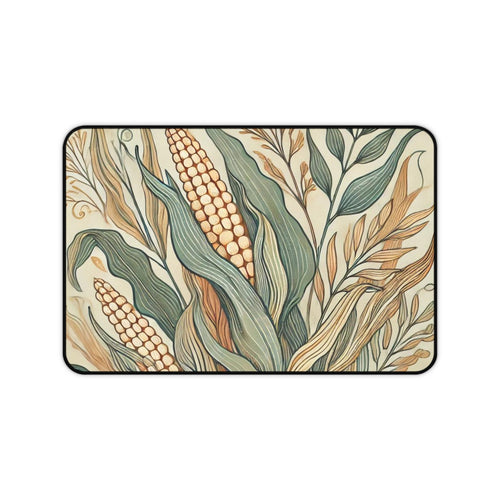 Boho Corn Farming Desk Mat, Christmas Decor Gift for Farmer, Computer Work Mat, Holiday Office Desk Accessory, Rustic Farmhouse Desk Decor
