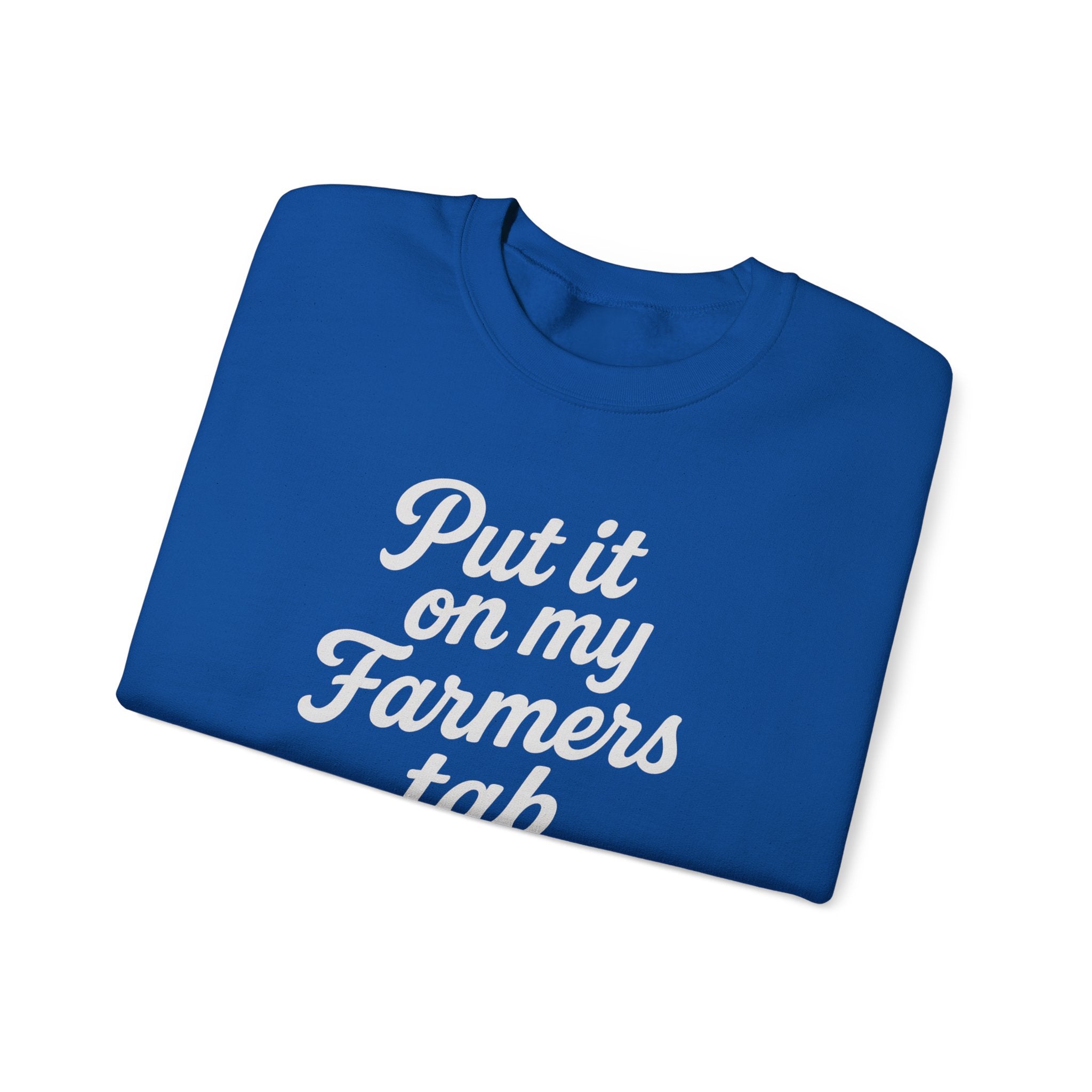 Put it on my farmers tab farm wife sweatshirt with QR code on sleeve