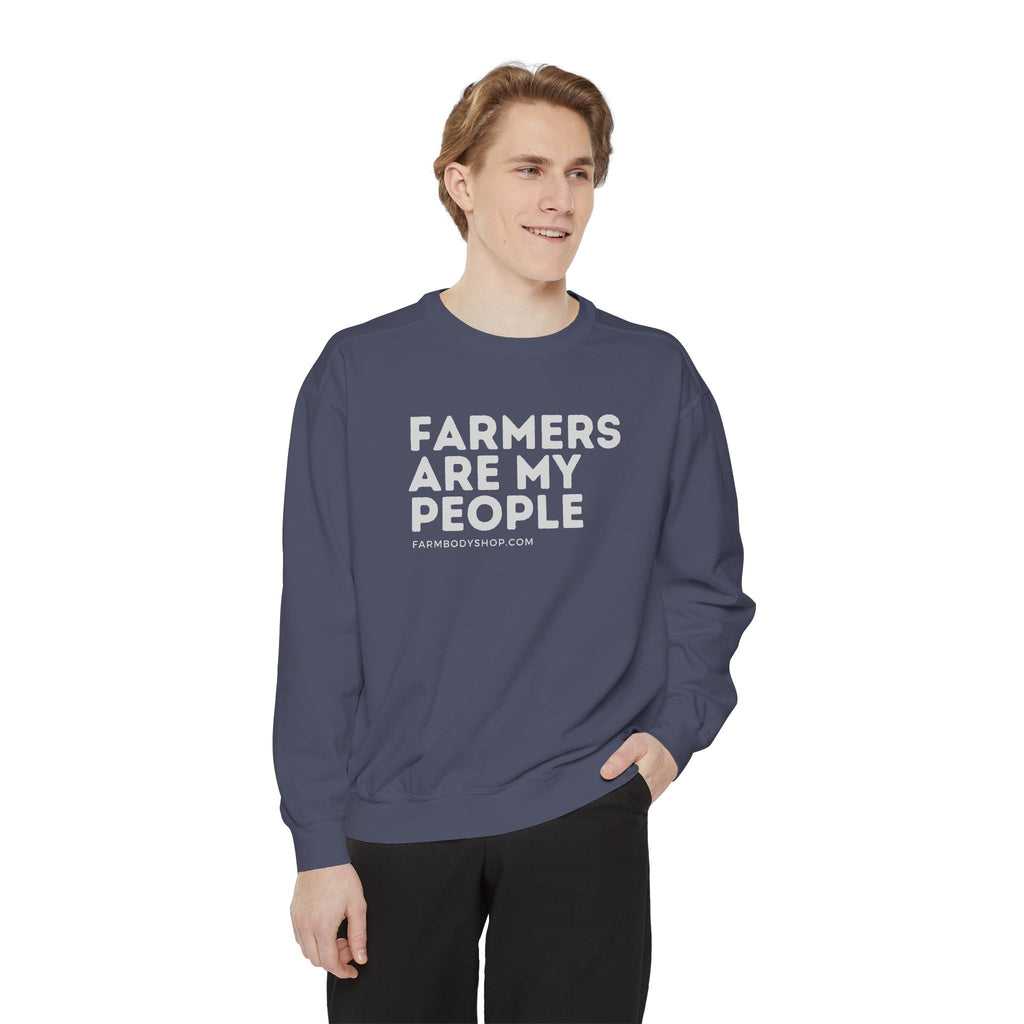 Farmers are my people Unisex Garment-Dyed Sweatshirt