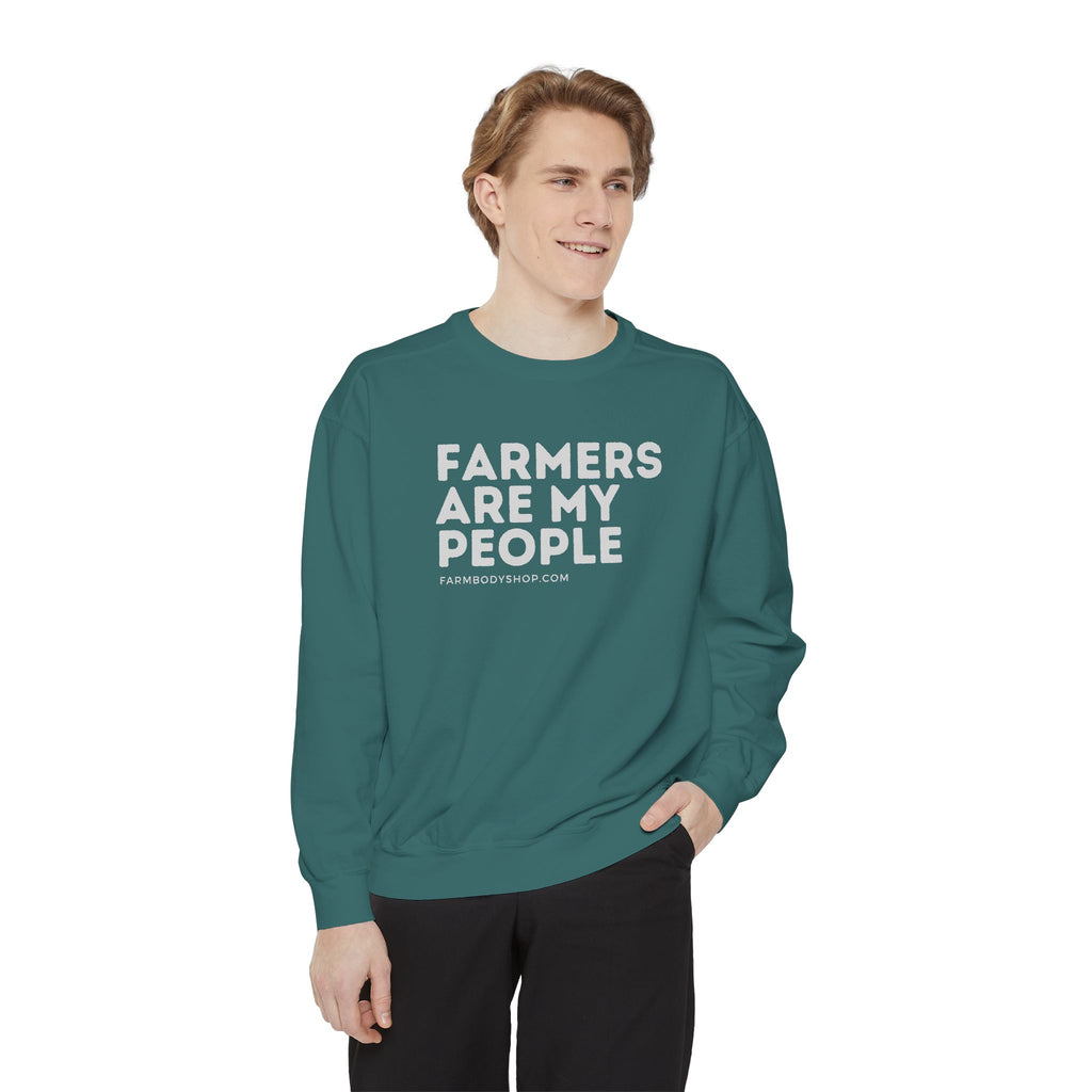 Farmers are my people Unisex Garment-Dyed Sweatshirt